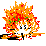 burning sea urchin